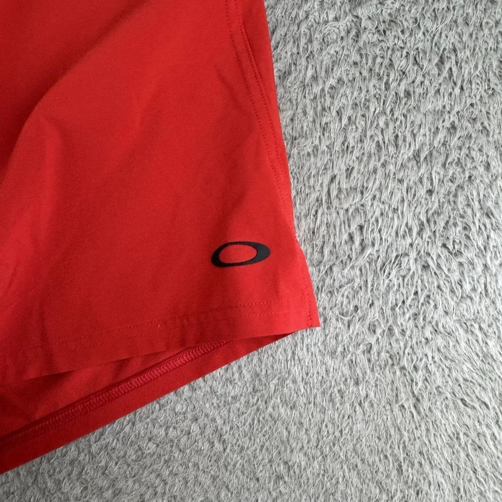 Oakley Mens Board Shorts Size Xl Red Swim Trunks Drawstring